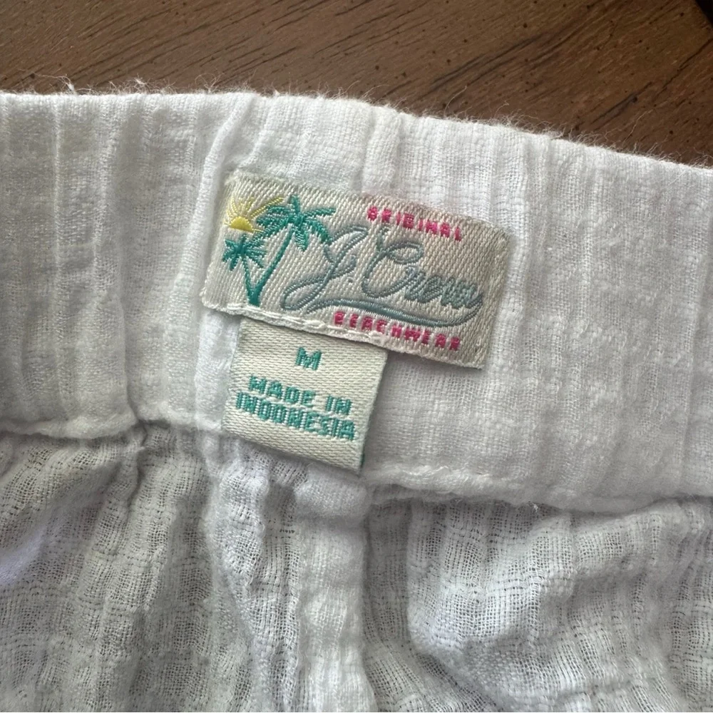 J. Crew Drapey Cotton Gauze Crinkle Drawstring Crop Pants